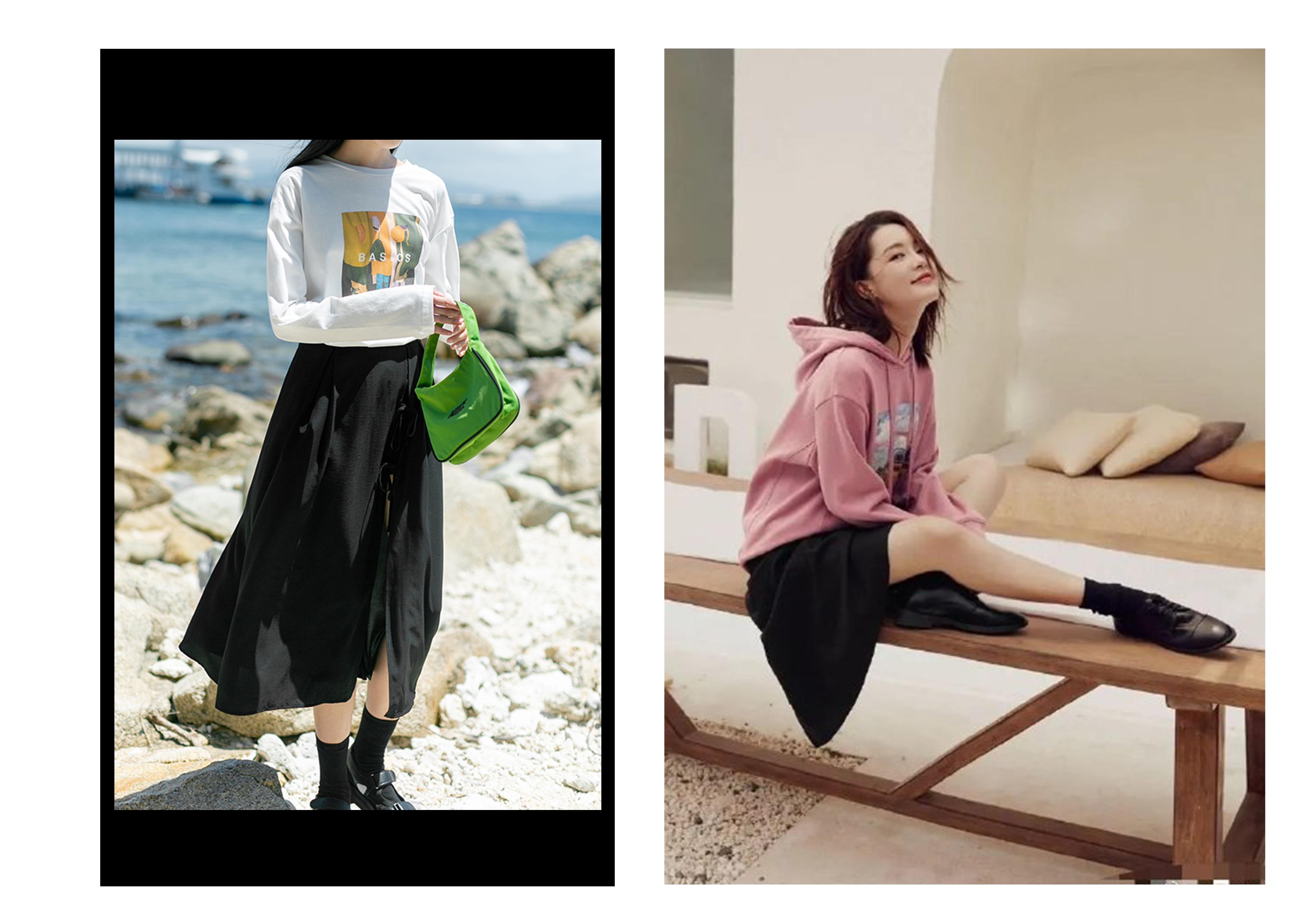 黑色短裙怎么搭配（黑色裙子不知道搭什么？听说，这5款单品上衣和它更配哦）(图4)